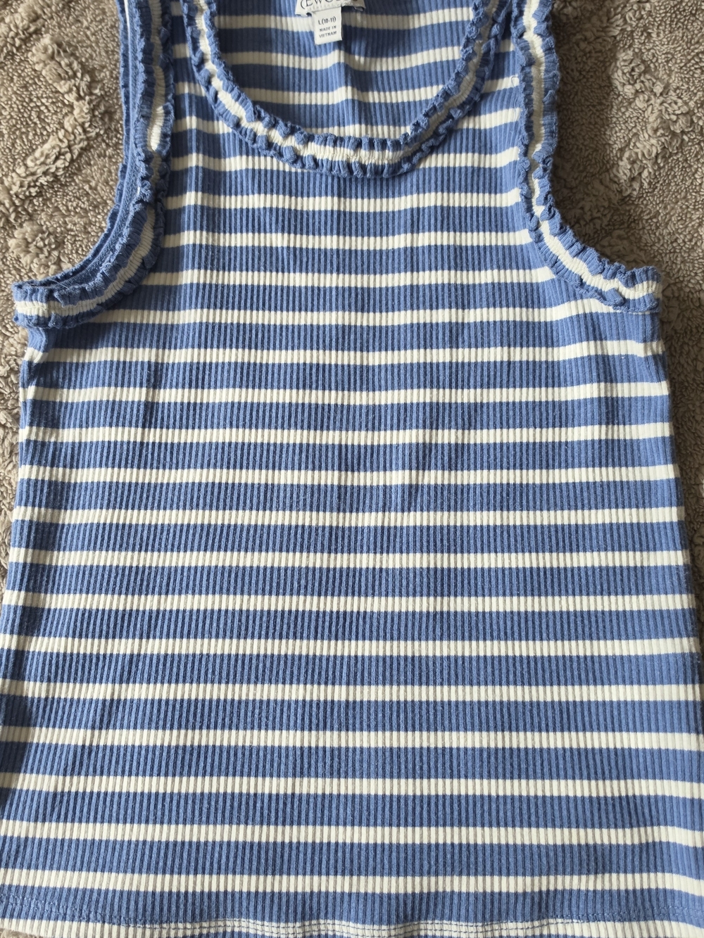 Crewcuts Girls Striped Tank Top Size 10-11